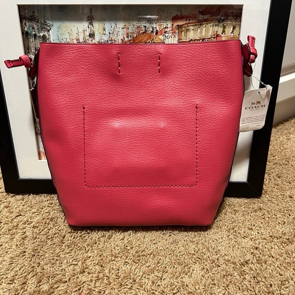 NWT Coach Derby Crossbody Bag Strawberry Red Leather Flower F58661 Rare - Picture 4 of 7